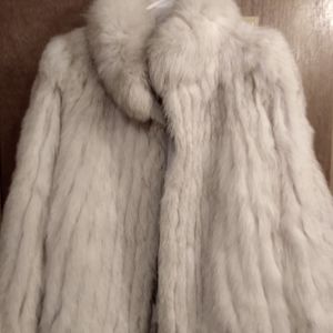 Blue fox coat